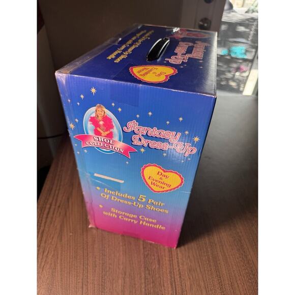 5 pair of dress up shoes kids with carrying case 2pink, yellow, purple, clear - Picture 8 of 10